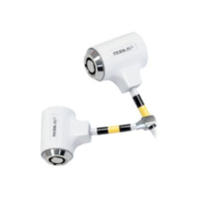 Câble de sécurité à clé avec double verrou Mobilis - Acier trempé - Compatible clé Pass - Blanc et argenté