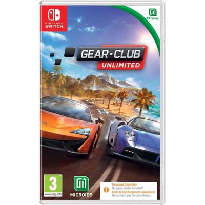 Gear Club Unlimited Code in a Box Nintendo Switch