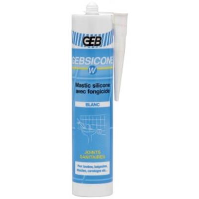 Mastic silicone sanitaire GEB translucide x12