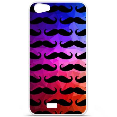 Coque en silicone imprimée compatible Wiko Lenny 2 Moustache