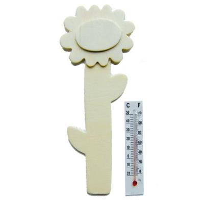Fleurs thermometre en bois - Lot de 10