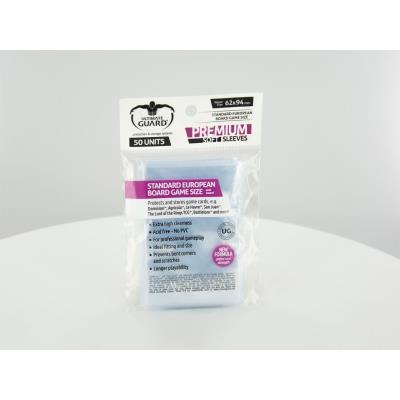 Ultimate Guard - 50 pochettes Premium Sleeves jeux de plateau européens standard format