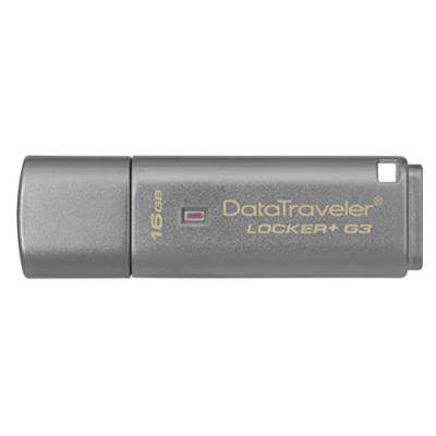 Kingston DataTraveler Locker+ G3 Clé USB 3.0 Sécurisée avec Cryptage Matériel et Option Sauvegarde USBtoCloud, 16 Go