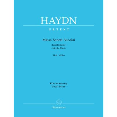 Partitions classique BARENREITER HAYDN J. - MESSE DE SAINT NICOLAS HOB. XXII:6 - REDUCTION CHANT, PIANO Choeur et ensemble vocal