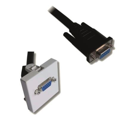 Plastron 45x45 HD15 F/F avec câble 20.00cm