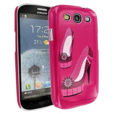 Coque à motif Escarpin fond rose collection Dominique Vari Galaxy S3
