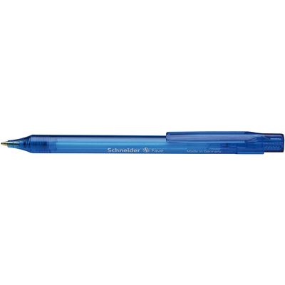 Schneider Fave Lot de 50 Stylos à bille rétractables et rechargeables avec corps aux couleurs translucides Encre bleu