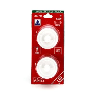 KONSTSMIDE 1987-450 2 BOUGIES CHAUFFE-PLAT + INTERRUPTEUR + 2 LED VIOLET 3 V