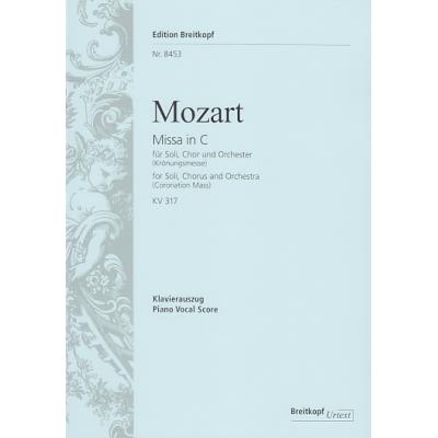 Partitions classique EDITION BREITKOPF MOZART W.A. - MESSE EN DO (COURONNEMENT) KV 317 - CHANT, CHOEUR, PIANO Choeur et ensemble vocal