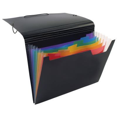 Trieur accordéon Rainbow Class - 6 compartiments A4 Viquel Noir