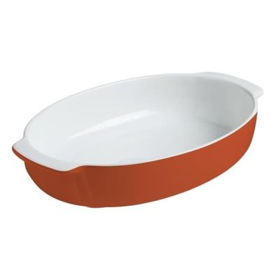 Pyrex plat a four ovale 30x20 cm rouge signature sg30or8 6146
