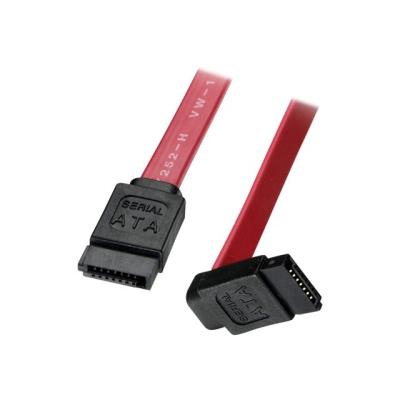 Lindy Short Right-Angled Connector - SATA-kabel - SATA (V) naar SATA (V) - 50 cm - 90° connector, connector met hoek naar rechts - rood