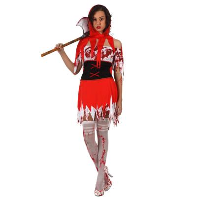 Déguisement petit chaperon rouge ensanglanté femme taille unique