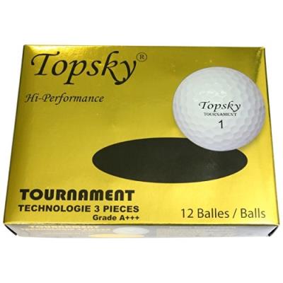 Topsky tournament balles de golf 3 pièces blanc