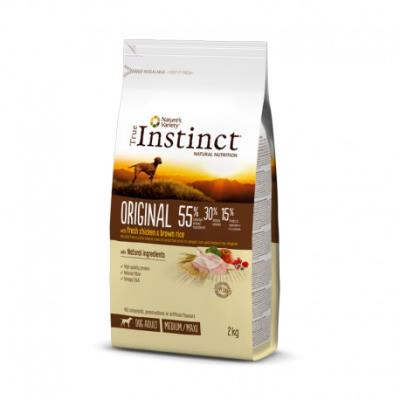 True instinct - chien adulte medium maxi - original au poulet - 2 kg