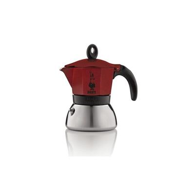 Bialetti 0004923 cafetière moka induction 6 tasses aluminium rouge/inox