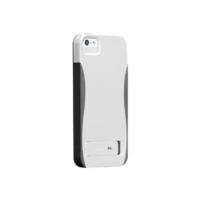 Case-Mate Pop! Case with Stand - Beschermende bedekking voor mobiele telefoon - wit, titaniumgrijs - voor Apple iPhone 5, 5s