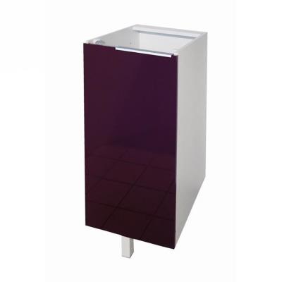Caisson Porte Bas 30 Cm Aubergine Haute Brillance