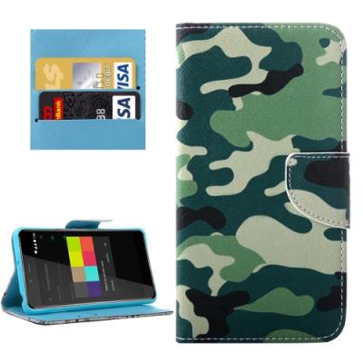 OnePlus X Coque housse Cuir PU  Camouflage