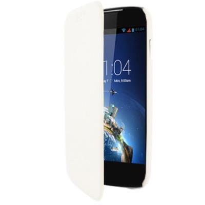 Swiss Charger Folio - Flip cover voor mobiele telefoon - kunstleer - wit - voor Kazam Thunder Q4.5