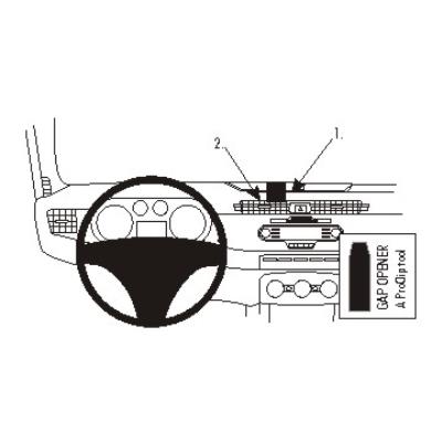 Brodit proclip centre de montage pour alfa romeo giulietta 10-14 noir