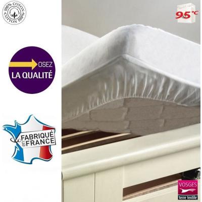 Protège-matelas 180 x 200 cm molleton 100% coton France