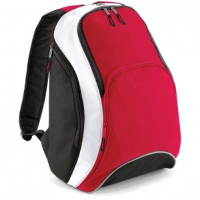 Sac à dos loisirs 21L - Teamwear Bacpack - BG571 - rouge noir blanc