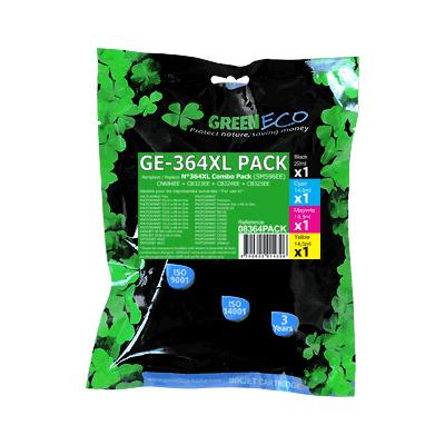 PACK Cartouche encore compatible HP 364XL C+M+Y (CB323+CB324+CB325) 14,5ml+ 1Bk (CN684EE) 22 ml