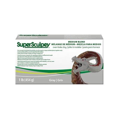 Super Sculpey médium grise pâte polymère 454 g