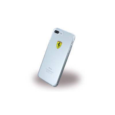 Coque ferrari transparente avec logo jaune pour iphone 7 plus