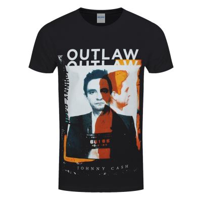 Johnny Cash T-Shirt Outlaw Homme Noir - Taille L