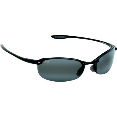 Maui jim makaha noir brillant gris neutre polar+ - medium-large