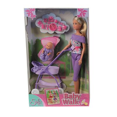 Steffi Love - Baby Walk - Poupée 29 cm, Bébé et Poussette - Modèle Aléatoire