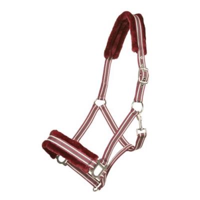 Pfiff 100946-122-full licol nylon doublé fourrure synthétique pour demi-sang pur-sang (bordeaux beige)