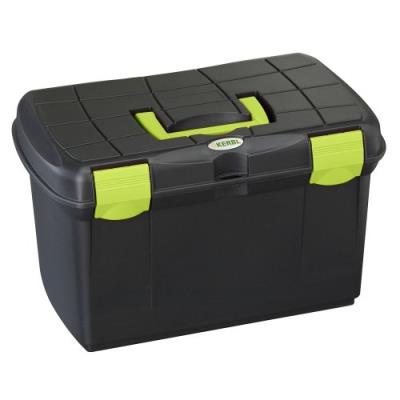 Kerbl 321747 coffre de pansage arrezzo avec compartiment amovible (noir)