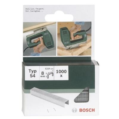 Bosch 2609255839 Set De 1000 Agrafes à Fil Plat Type 54 Largeur 12,9 Mm Epaisseur 1,25 Mm Longueur 6 Mm
