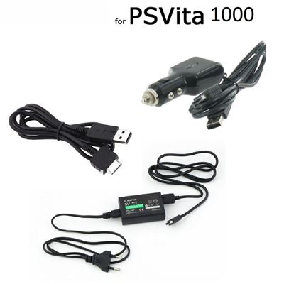 Chargeur secteur + allume cigare + USB Sony PS VITA 1000 - 1 mètre