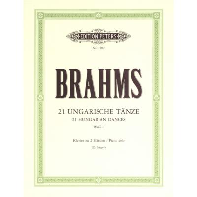 Partitions classique EDITION PETERS BRAHMS JOHANNES - HUNGARIAN DANCES, COMPLETE - PIANO Piano