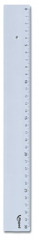 Maped Règle ESSENTIALS 30 cm étroite transparente 30 cm - vue 3