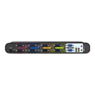 Belkin OmniView SOHO Series 4 Port KVM Switch with Audio - KVM / audio / USB switch - 4 poorten - desktop