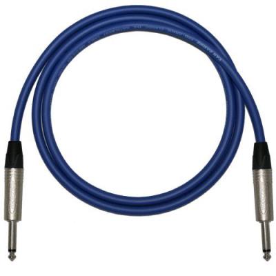 Designacable Neutrik NP2X Câble jack de guitare à longueur réglable 5 m bleu