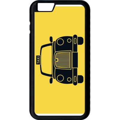 Coque apple iphone 6+ plus taxi sur fond jaune