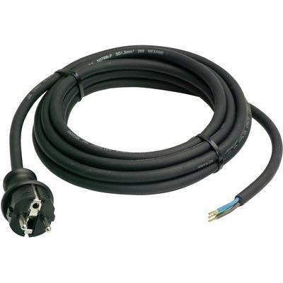 Câble dalimentation as schwabe 60376 pour perceuse, cuisinière 3 m noir h05rn-f 3x1,0 mm ²