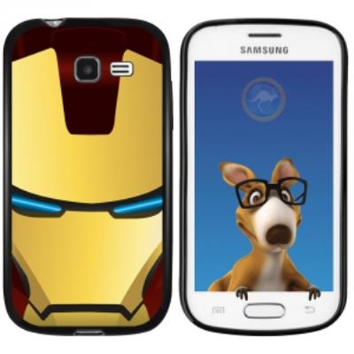 Coque Souple en gel noir pour Galaxy Trend Lite avec impression Motifs masque Iron