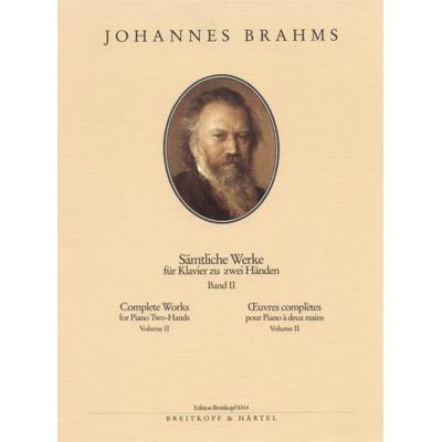 Partitions classique EDITION BREITKOPF BRAHMS J. - INTEGRALE POUR PIANO 2 MAINS VOL.2 Piano