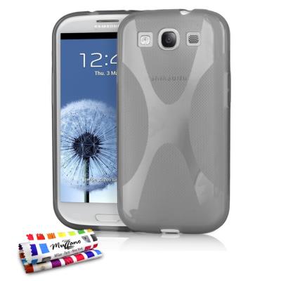 Coque Souple ORIGINALE Ultra Fine Gris , Le X,  Premium de MUZZANO pour SAMSUNG GALAXY S3   I9300