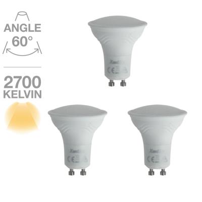Lot de 3 spots GU10 345 lumens 6.5 WW équivalent à 50 W