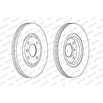 FERODO DDF1152 2x Disque de frein avant