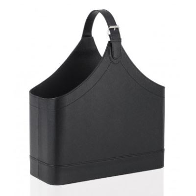 Porte Revues Cuir Noir Design