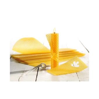 Kit DIY Bougies En Cire D'Abeille - 20 Feuilles Colorées 20x20cm Avec Mèches, Pochoirs, Pour Adultes Et Enfants